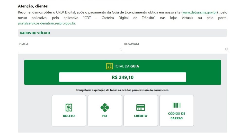 Licenciamento 2026 começa com nova opção de parcelamento digital no Portal Meu Detran – Agência de Noticias do Governo de Mato Grosso do Sul