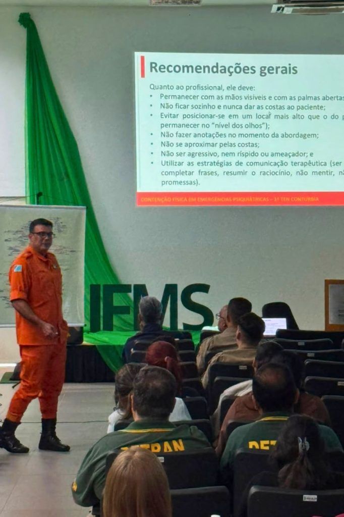 Patrulheiros do Detran de Aquidauana passam por capacitação para intervenção em crises de saúde mental